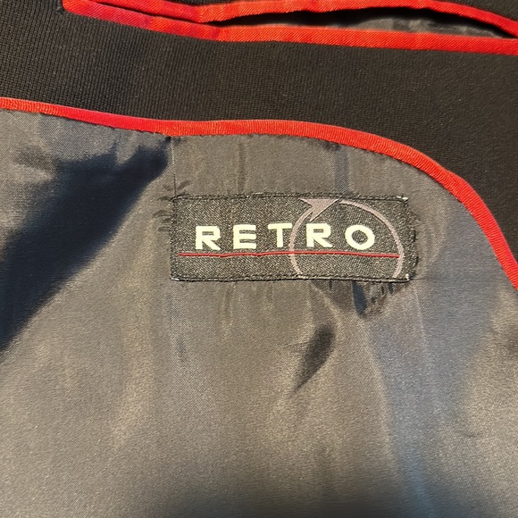Retro Black Suit Jacket Large - Picture 3 of 4